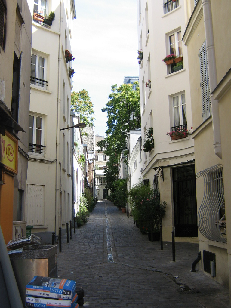 Montmartre egyik mellékutcája