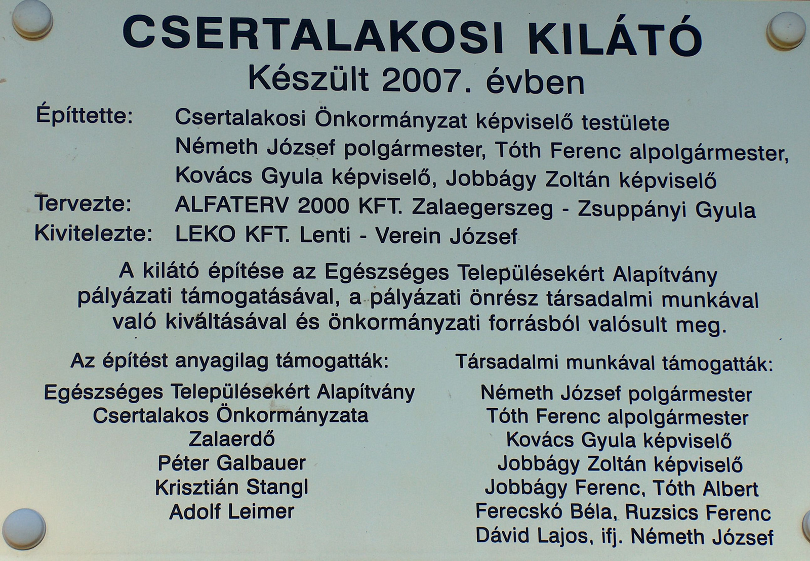 Csertalakos kilátó