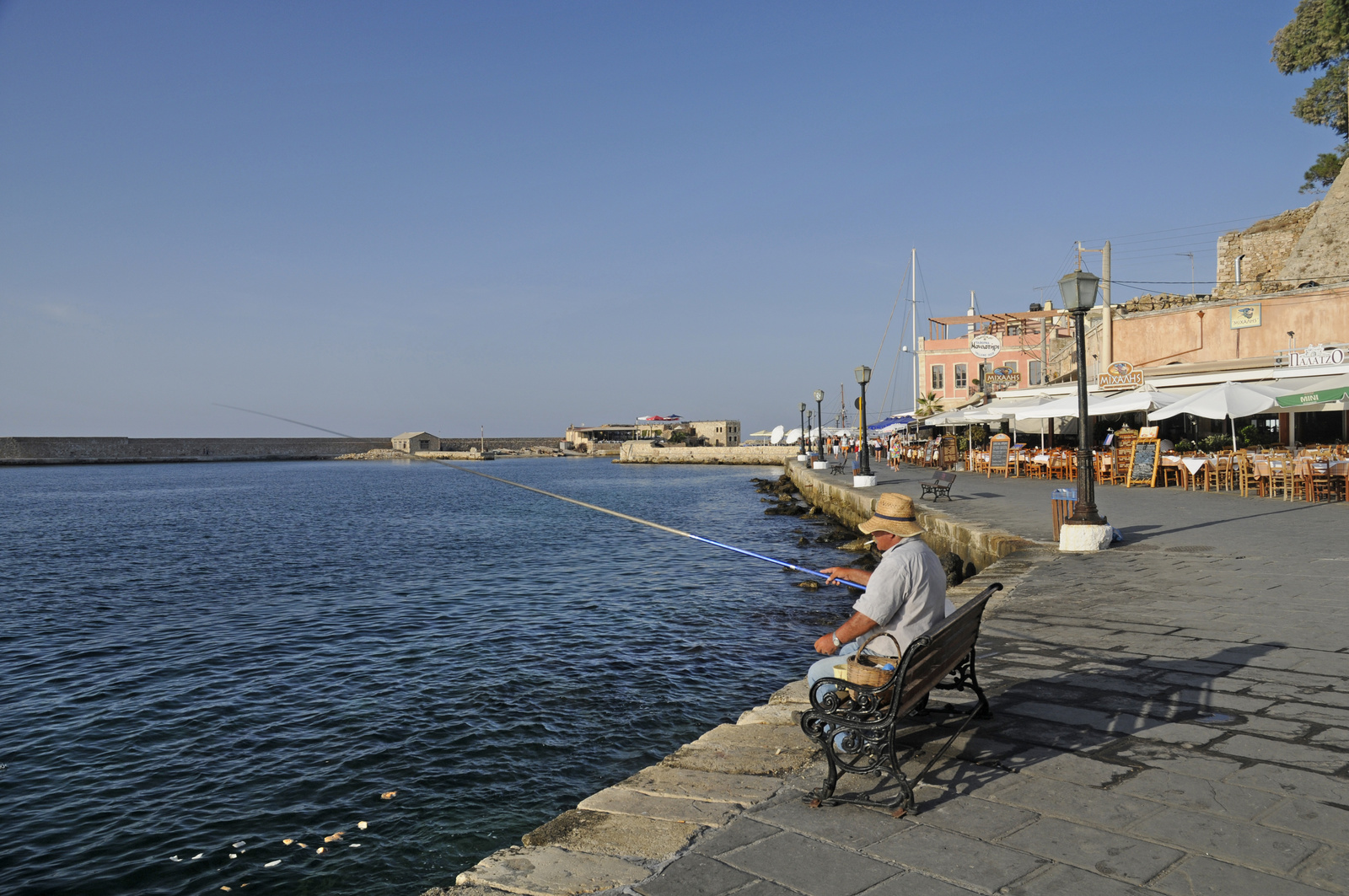 Chania öreg kikötő horgász