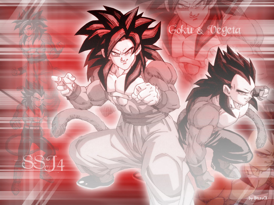 Goku and Vegeta SSJ4 by BlazeCK PL