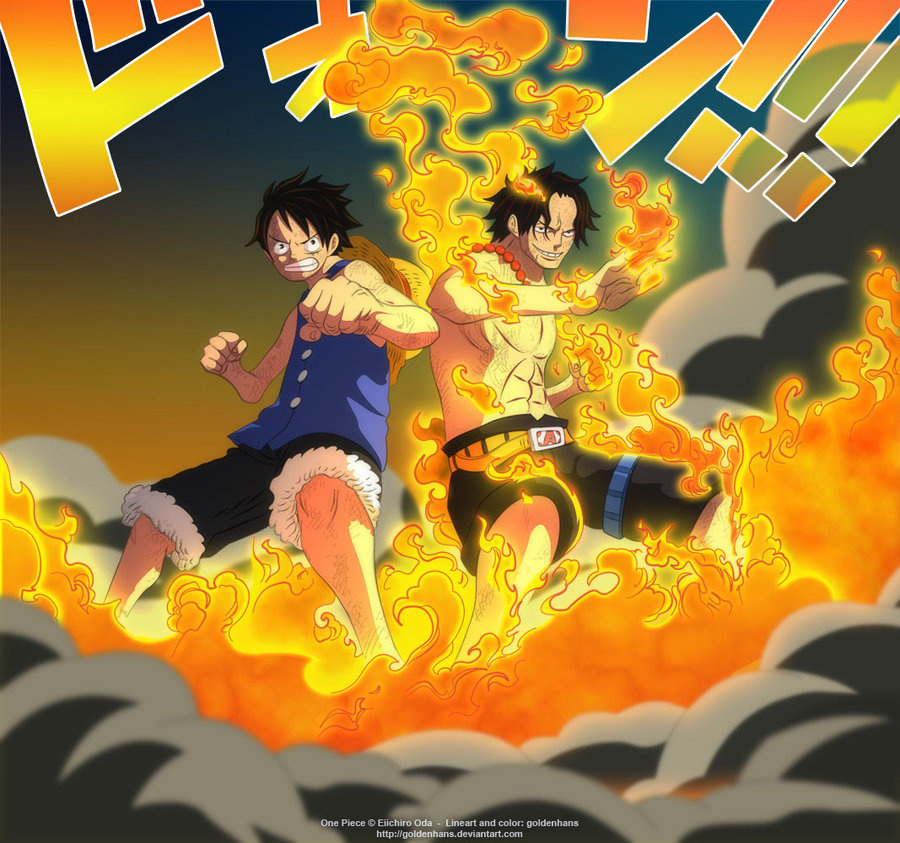 Ace and Luffy   One Piece 572 by goldenhans