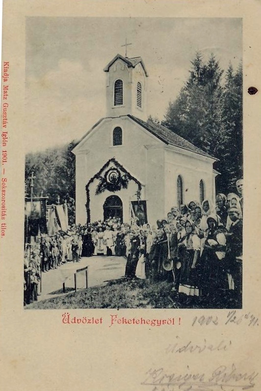Szomolnok Feketehegyfürdő (1902) templom búcsú ünnep