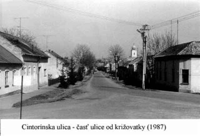 Cintorínska ulica - èas ulice od kriovatky 1987