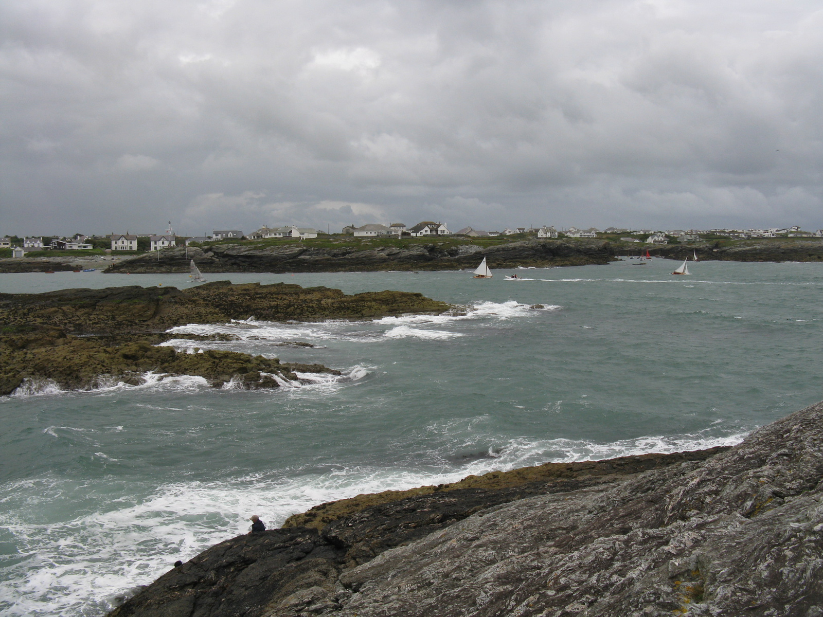 Sailing race in the storm