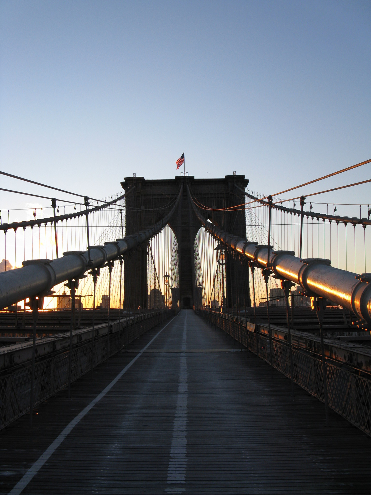 Empty Brookly Bridge