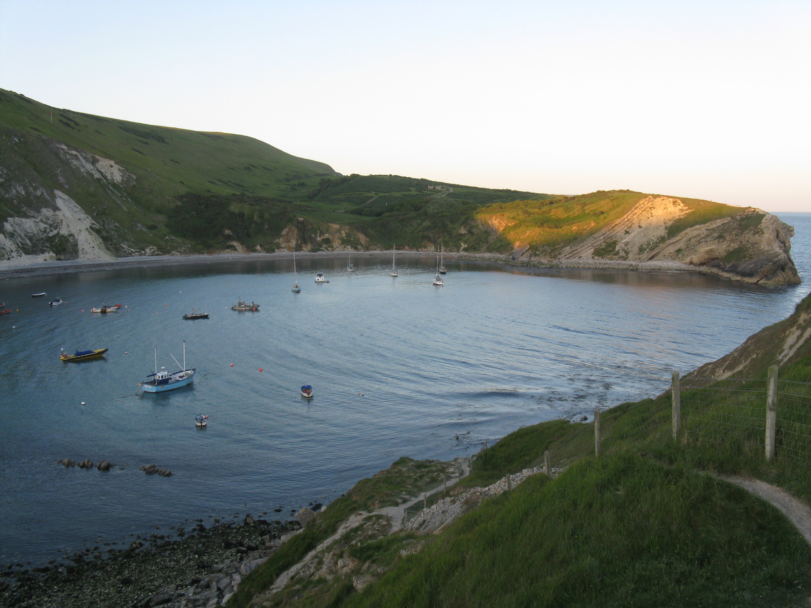 Lulworth Cove at dusk