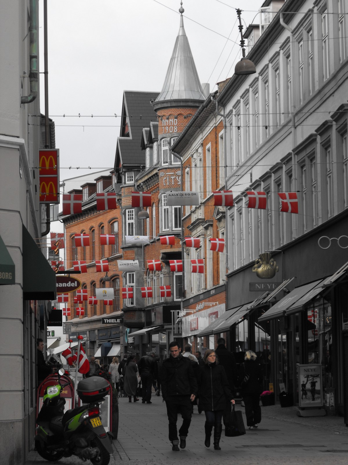 Ålborg Gågade Alborg sétálóutca