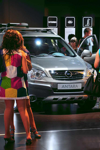 Opel Antara on the show stand.