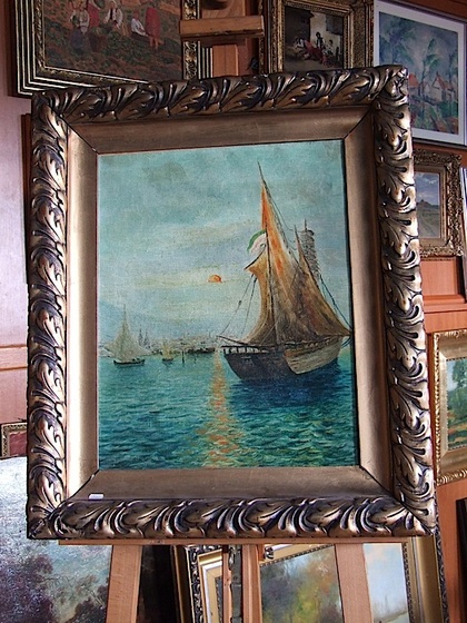 Olajkarton. Festő Bácskay I.Méret 40×50cm  Triesz