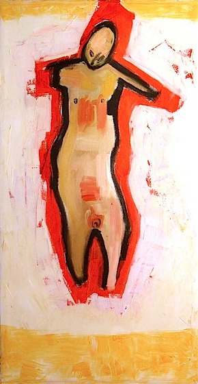 30 kilégzés-belégzés7, olaj, vászon, 80x40cm, 2004