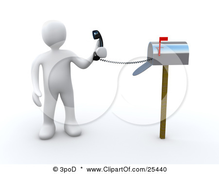 25440-Clipart-Illustration-Of-A-White-Person-Holding-A-Corded-Ph