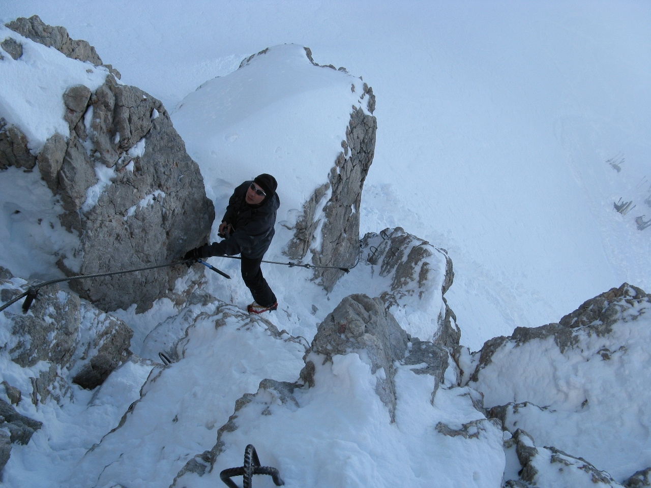 Hoher Dachstein csúcsára felmászás közben. (Foto:Pintér Farkas)