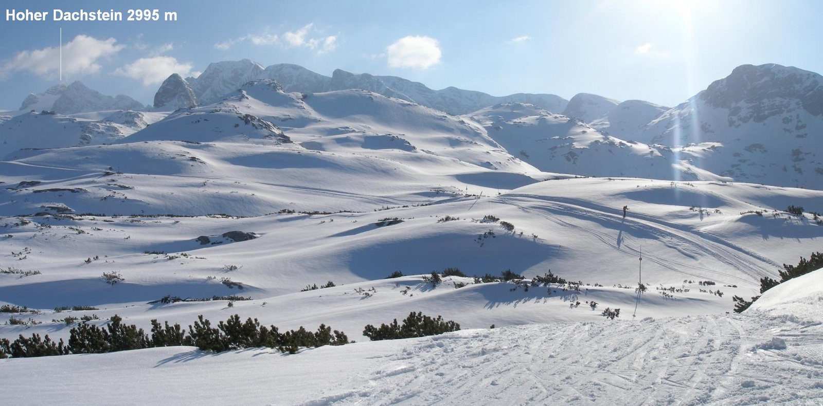 Útban a Gjaidalm-hoz, Simonyhütte alatt.