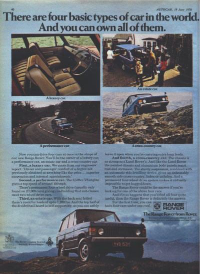 Range Rover Classic Advertisement