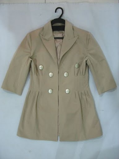 90716A-16 DNG BEIGE COTTON&POLYESTER DUSTCOAT SIZE 2 4 6 PRICE U