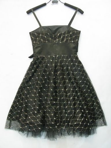 90721A-11 GUCCI BLACK GAUZE DRESS SIZE 2 4 6(BACK) PRICE USD 49[