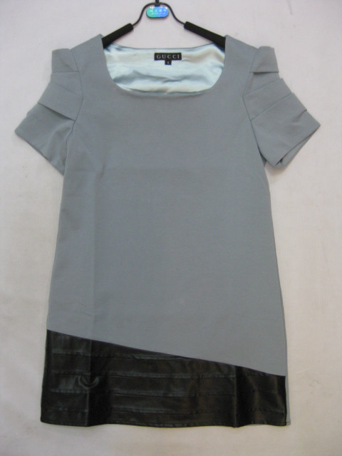 91012A-05  GUCCI GREY COTTON  DRESS SIZE 2 4 6 PRICE USD37