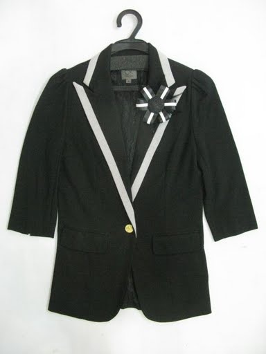 90717A-14B CK BLACK COTTON JERSEY COAT SIZE 2 4 6 PRICE USD 40[1