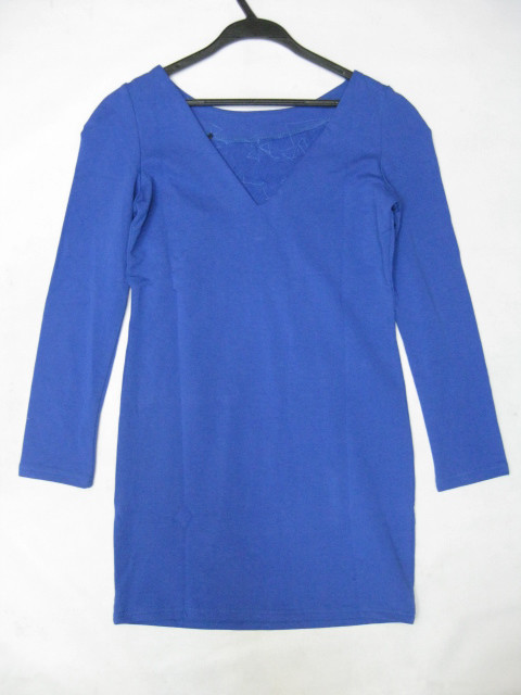 90926A-01 MOSCHINO BLUE COTTON KNITWEAR TOP SIZE ONE SIZE (FREE)