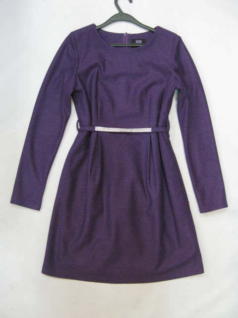 91014A-13  ANNA SUI PURPLE WOOL KNITWEAR DRESS SIZE 2 4 6 PRICE 