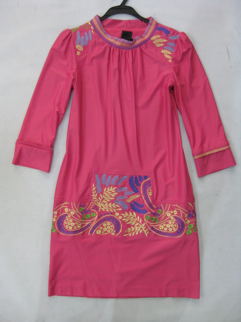 91017A-30A  ANNA SUI RED COTTON JERSEY DRESS SIZE 2 4 6 PRICE US