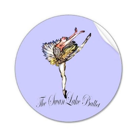 original swan lake ballet by latidaballet sticker-p2170360937119