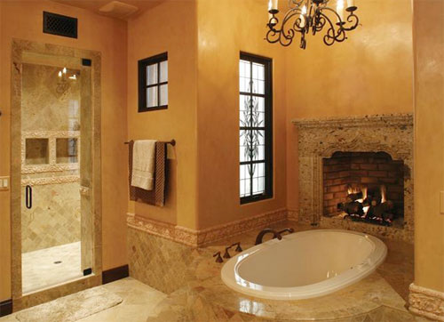 bathroom-fireplace