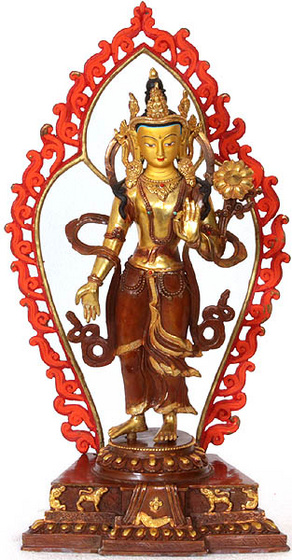 padmapani avalokiteshvara with wisdomfire aureole rp35