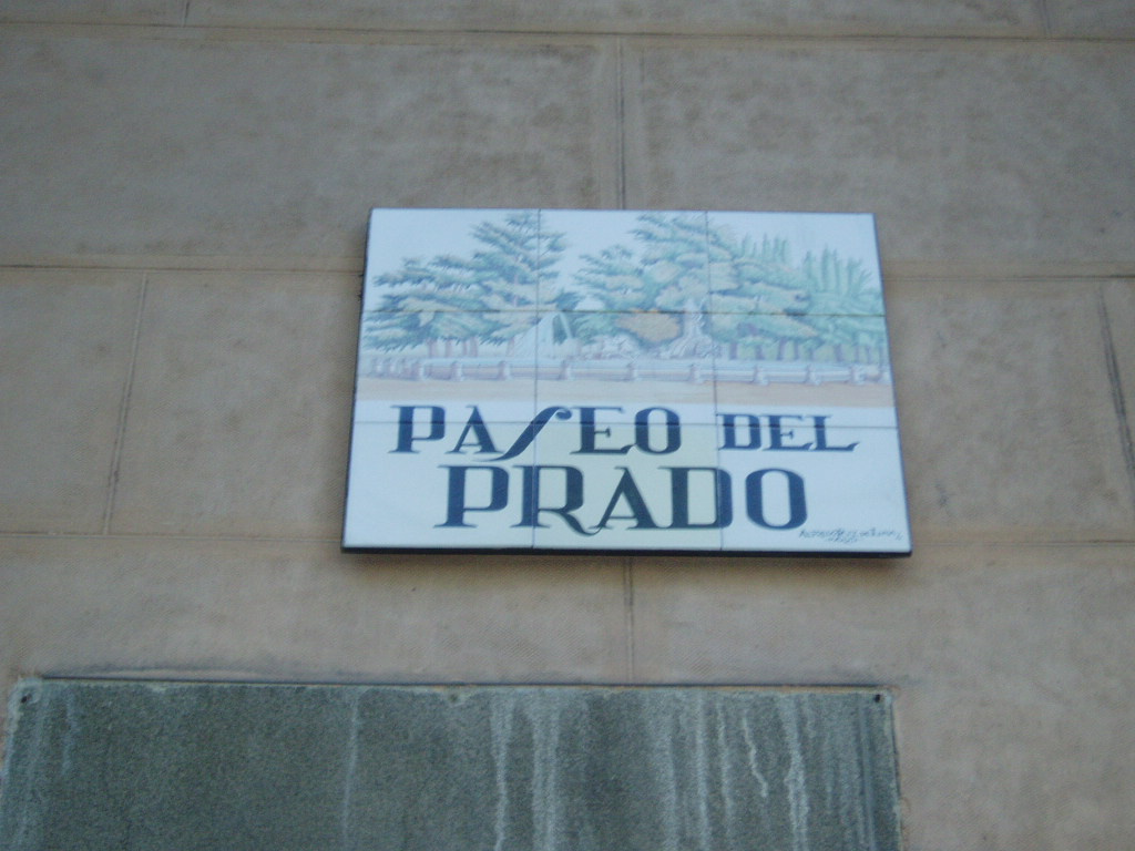 Paseo del Prado utcatábla